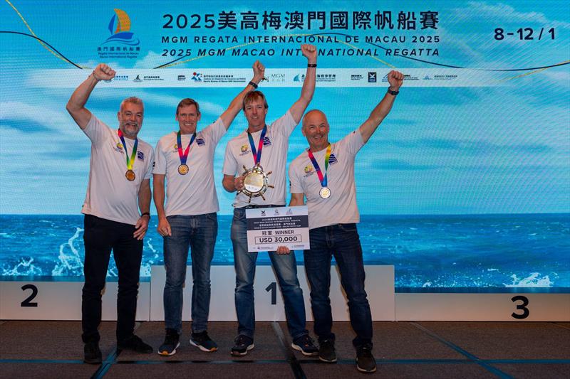 Team Pindar by Manuport Logistics, Macao Match Cup 2025 Champions (pictured left to right Gerry Mitchell, Richard Sydenham, Ian Williams, Jon Gundersen) - 2025 Macao Match Cup - photo © Ian Roman / WMRT