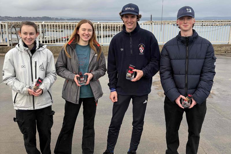 Winners (L-R) Freya Pembery, Lucy Street, Terry Hacker and Killian Boag - RYA Match Racing Series, Qualifier 1 - photo © British Keelboat Sailing