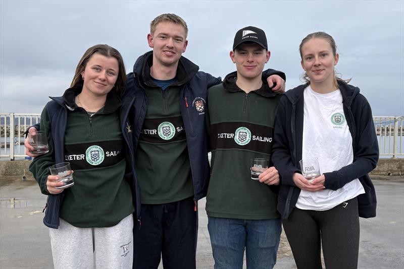 3rd placed Jamie Tylecote's team from Exeter University - RYA Match Racing Series, Qualifier 1 - photo © British Keelboat Sailing