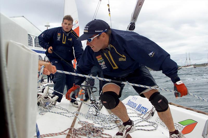 Dean Barker (NZL) sailing with Team New Zealand at the 2001 Swedish Match Cup, Marstrand Sweden - photo © Dan Lungsvik