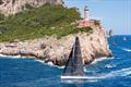 Guido Paolo Gamucci's canting keel Mylius 60 Cippa Lippa X passes Capri's imposing lighthouse at Punta Carena on day 3 of the IMA Maxi Europeans © IMA / Studio Borlenghi 