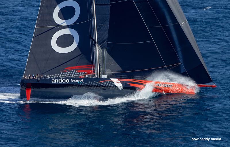 If you do not like to heel, do not go on andoo Comanche, as she loves it photo copyright Bow Caddy Media taken at Cruising Yacht Club of Australia and featuring the Maxi class