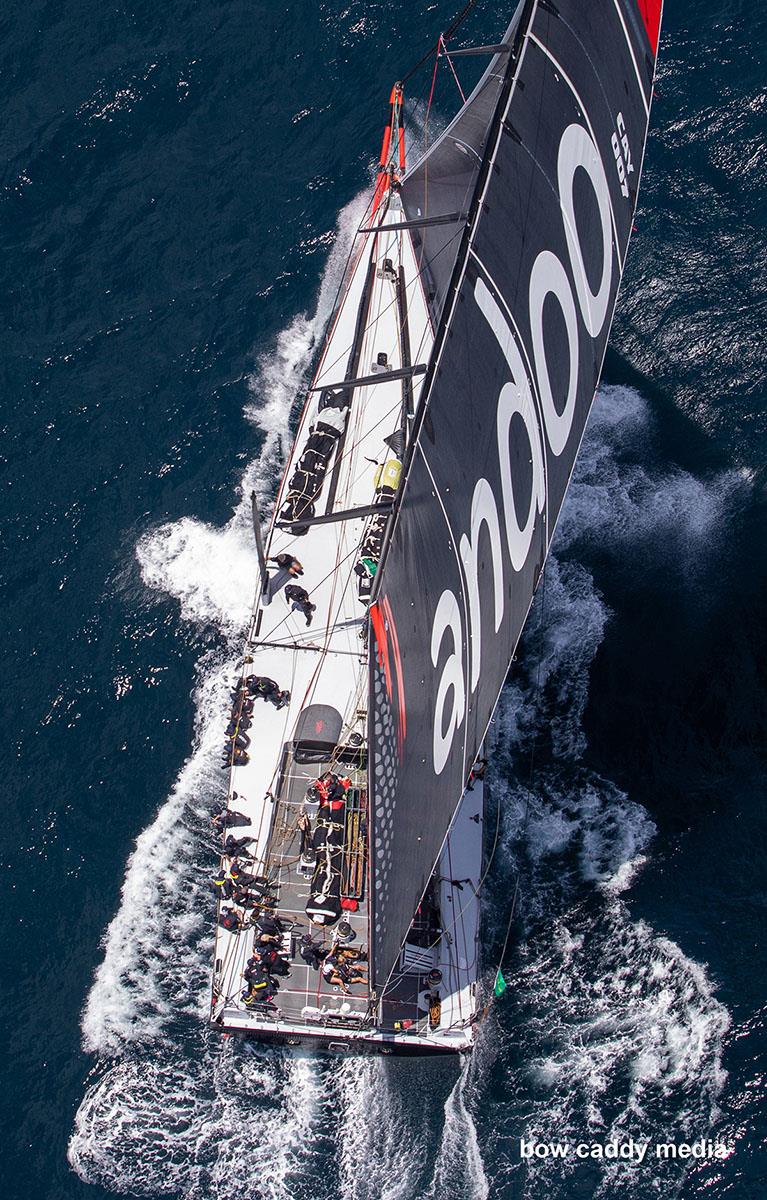 andoo Comanche on the move photo copyright Bow Caddy Media taken at Cruising Yacht Club of Australia and featuring the Maxi class