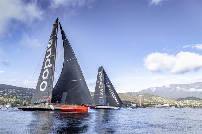 andoo Comanche and LawConnect battle to the Rolex Sydney Hobart Yacht Race finish - photo © Rolex / Kurt Arrigo