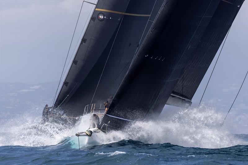 Wet ride en route to the offset mark on day 2 of the IMA Maxi Europeans - photo © IMA / Studio Borlenghi 