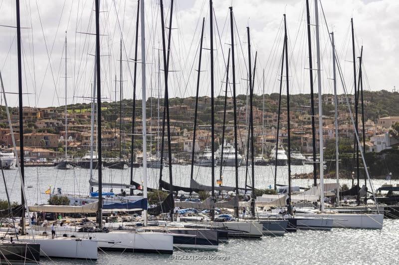 The fleet of maxi yachts moored in Porto Cervo marina, Maxi Yacht Rolex Cup - photo © ROLEX / Carlo Borlenghi