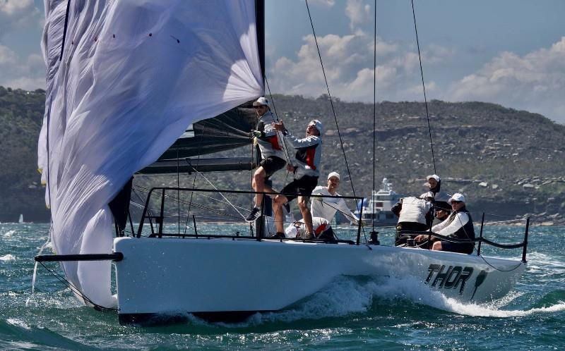 Thor crew working hard at their first MC38 regatta - photo © Tilly McKnight Media