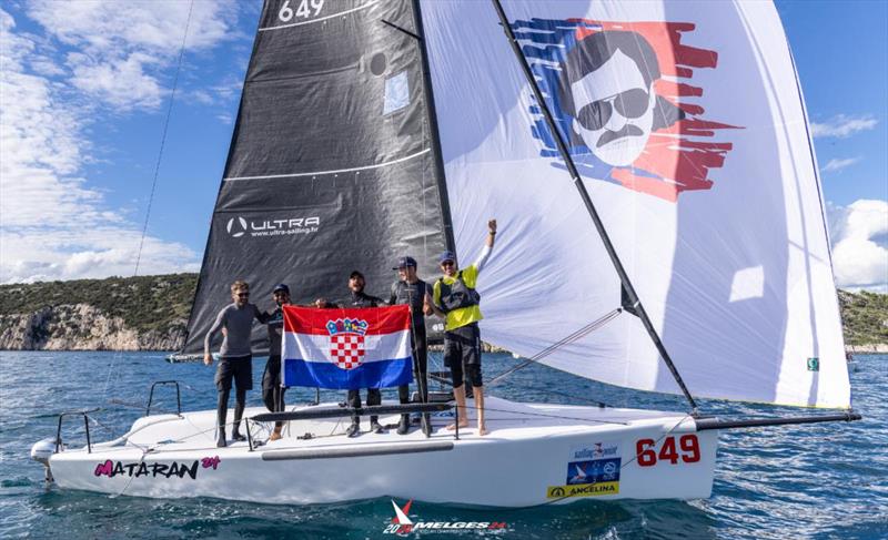 Mataran 24 CRO649 with Ivo Matic, Ante Botica, Mario Skrlj, Damir Civadelic and Max Carija are Corinthian champions - 2024 Melges 24 European Championship - Split, Croatia - photo © JK Split / IM24CA / Zerograddinord