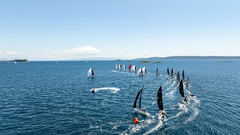 A breathtaking scene unfolds as the CRO Melges 24 Cup paints the sea with a vibrant display of sails - photo © Hrvoje Duvancic / regate.com.hr