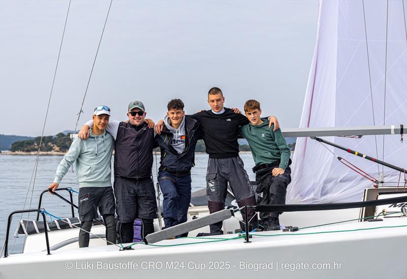 Panjic Junior CRO739 - Lucijan Jakovljev, Petar Stojnic, Jakov Eskinja, Vice Ugrinic and Jakov Sokota - Luki Baustoffe CRO Melges 24 Cup 2025 Biograd - photo © Hrvoje Duvancic / regate.com.hr