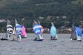 Under spinnaker on one of the many runs during the Allen Merlin Rocket Inlands at Bristol Corinthian © Kate Lee