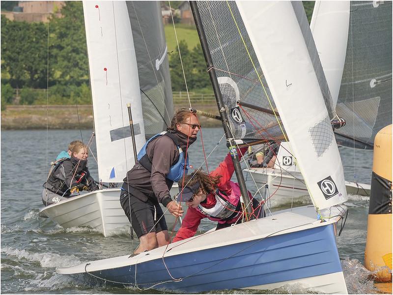 Tight mark roundings during the Merlin Rocket Craftinsure Silver Tiller at Starcross - photo © Garnett Showell