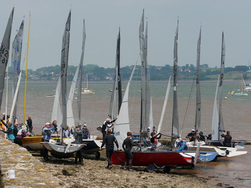 Merlin Rocket Fleet preparing to launch during the Merlin Rocket Craftinsure Silver Tiller at Starcross - photo © Heather Davies