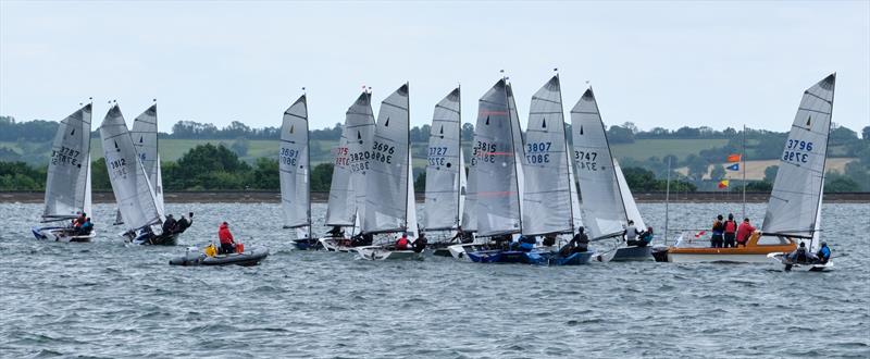 Lining up for the final race of the Allen Merlin Rocket Inlands at Bristol Corinthian - photo © Patrick Blake