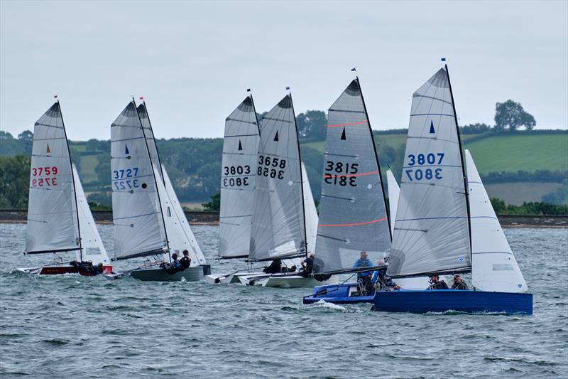 Fleet split tacks during the Allen Merlin Rocket Inlands at Bristol Corinthian - photo © Patrick Blake