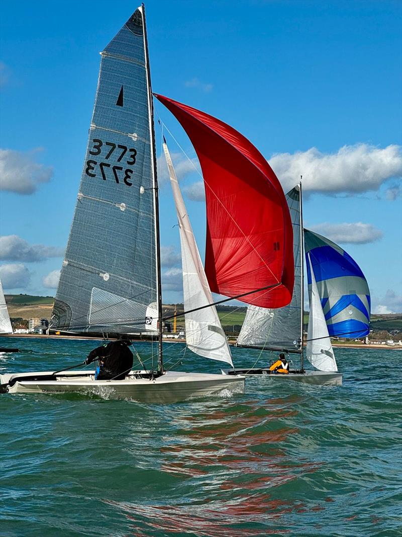 Alan Warren sailing with Fran Gifford during the 2024 Merlin Rocket Allen SE Circuit at Shoreham photo copyright David Larner, Louise Carr, Roland Whitehead taken at Shoreham Sailing Club and featuring the Merlin Rocket class