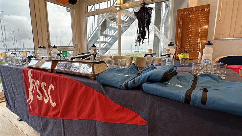 Prizegiving all set with some lovely Craftinsure goodies too - photo © Stone Sailing Club