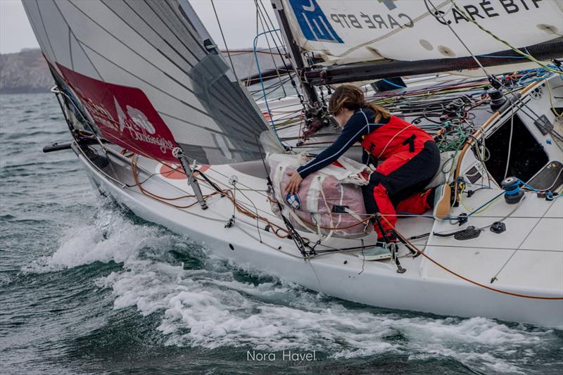 Ambre training in her Mini 6.50 FRA 618 - photo © Nora Havel