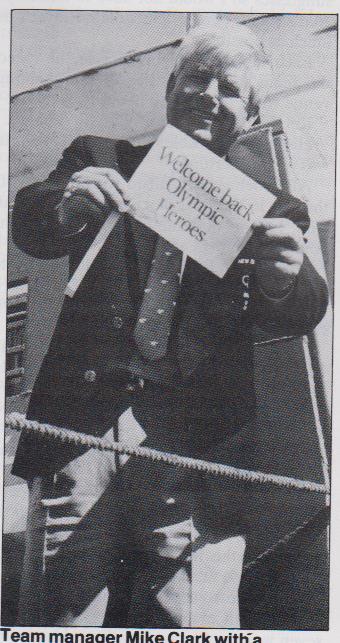 Mike Clark with his own message for the 1988 Olympic Team photo copyright NZ Yachting taken at 