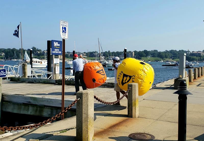 Race committee preparations for the Clagett Regatta - U.S. Para Sailing Championships photo copyright Sam Crichton taken at 