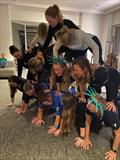 Kite packing pre-start or human pyramid ahead of the final day of the Australian Women's Keelboat Regatta 2024 © Andrea Francolini / AWKR