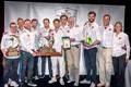 Skipper Carl-Peter Forster and the crew of Red Bandit, overall winner of the Rolex Middle Sea Race © Rolex / Kurt Arrigo