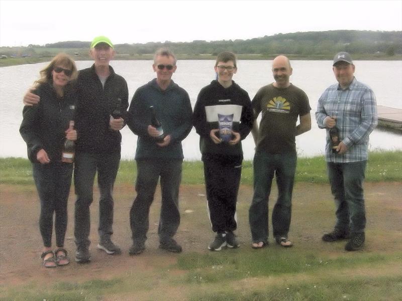 Prize Winners in the Border Counties Midweek Sailing at Shotwick Lake: - photo © John Neild