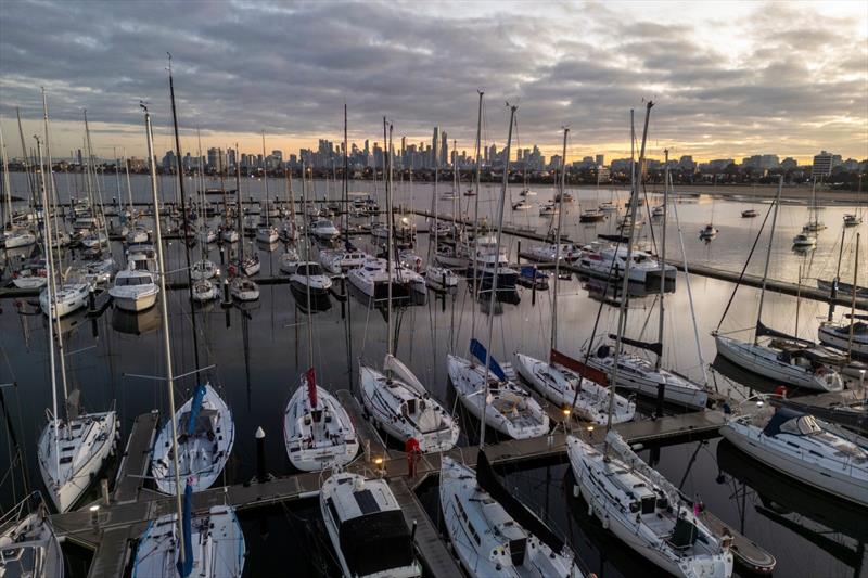 RMYS marina at dawn this morningon the final day of the Australian Women's Keelboat Regatta 2024 photo copyright Andrea Francolini / AWKR taken at Royal Melbourne Yacht Squadron