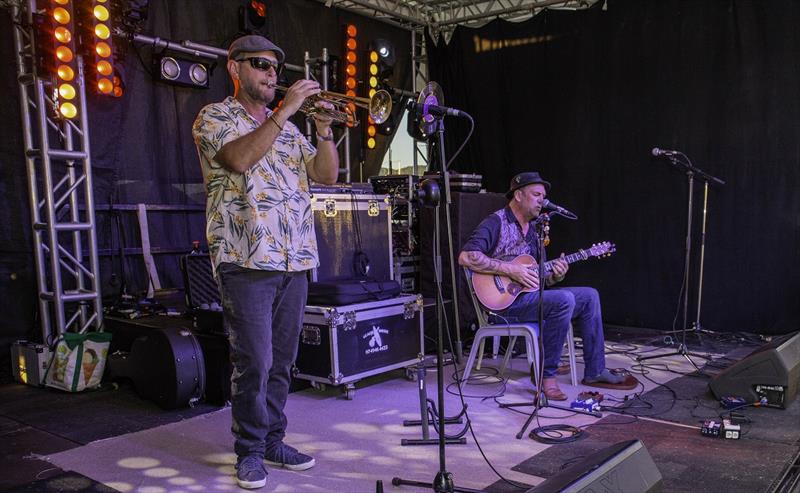 Tim Griffin duo on stage last night - 2024 Ocean Dynamics and Mount Gay Airlie Beach Race Week photo copyright VAMPP Photography taken at Whitsunday Sailing Club