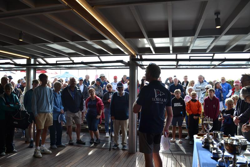 Prize giving at the Bosham Regatta 2024 - photo © Maddie McCormack