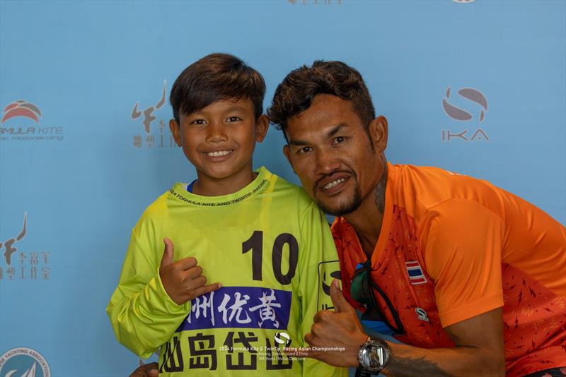 Formula Kite competitor Thanawat Promwaen from Thailand is just 9 years old - photo © IKA Media / Matias Capizzano