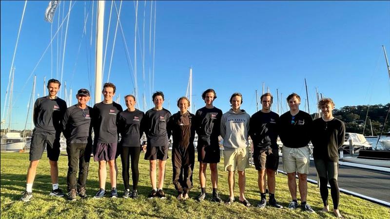 Rob (2nd from left) with 2022-2023 RPAYC Youth Development program participants photo copyright RPAYC taken at Royal Prince Alfred Yacht Club