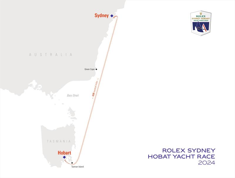 Rolex Sydney Hobart Yacht Race map - photo © Rolex Sydney Hobart Yacht Race