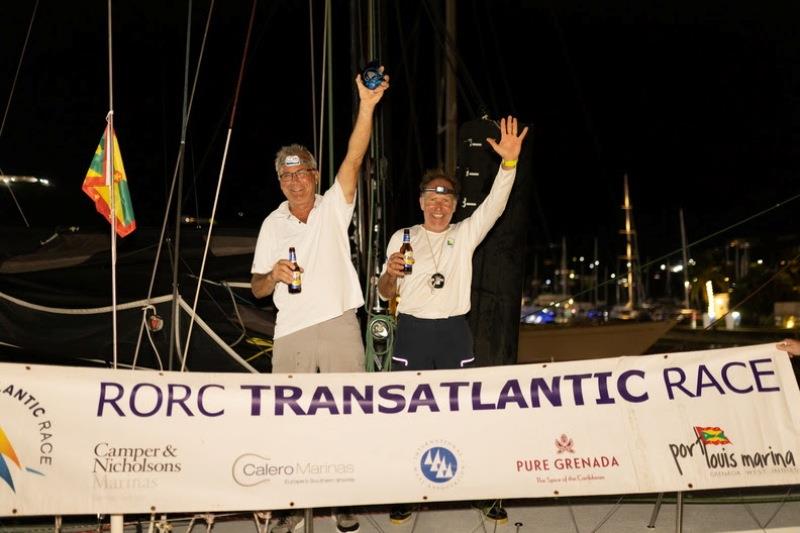 Patrick Isoard and François Moriceau - Uship-Pour Enfants du Mekong (FRA) are welcomed into Grenada  - photo © Arthur Daniel / RORC