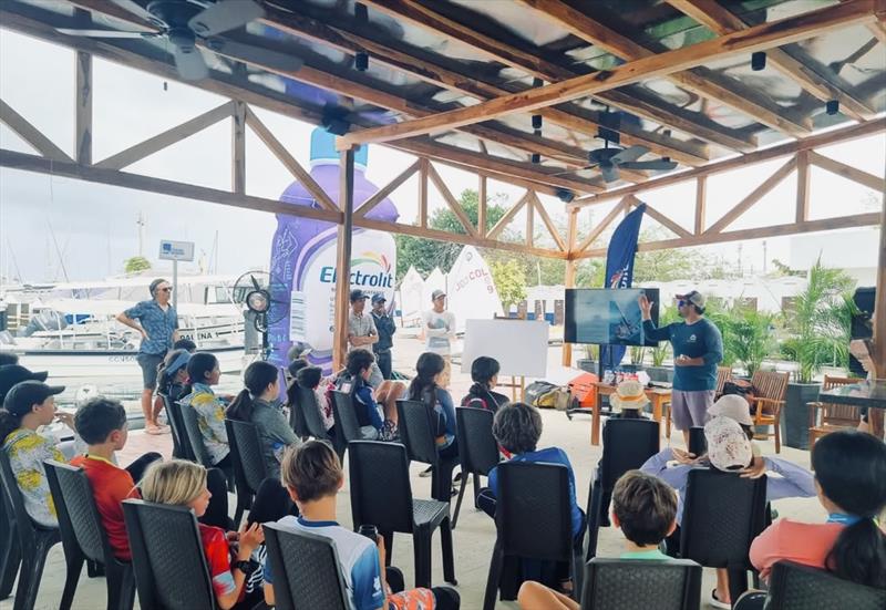 Sailors from across South America gather for a pre-race clinic at Club de Pesca Marina Cartagena, preparing for an exciting week of competition on the Bay of Cartagena - photo © Club de Pesca Marina Cartagena