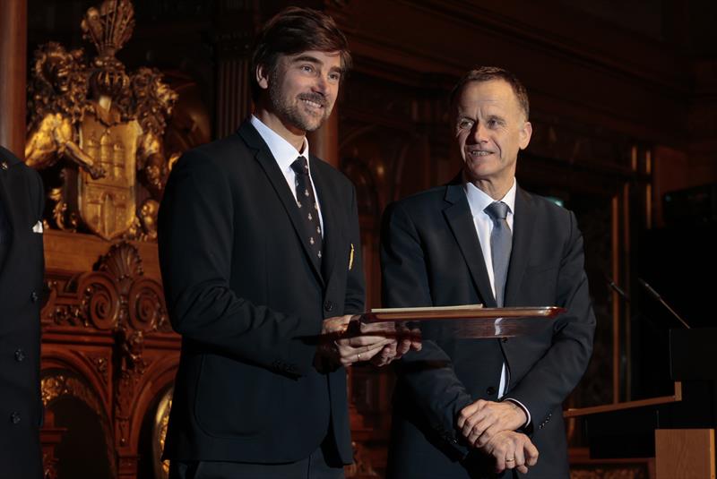 Boris Herrmann and State Councillor  Christoph Holstein - photo © Hinrich Franck / Team Malizia