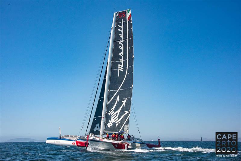 Maserati Multi 70 start Cape2Rio 2020 - photo © Alec Smith