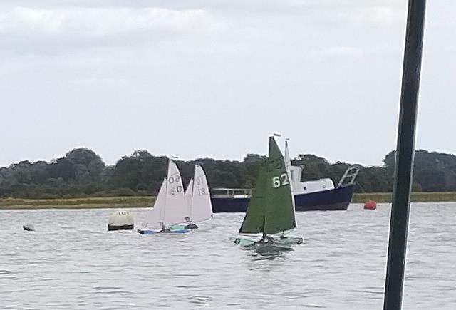 Waldringfield Bottle Boat Championship - Bernard Kufluk (60) gets the best start in Race 6 - photo © Linda Price