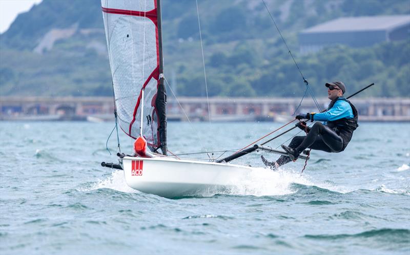 Sam Pascoe on day 2 of the ACO 13th Musto Skiff 2024 Worlds at the WPNSA - photo © Michael Oliver