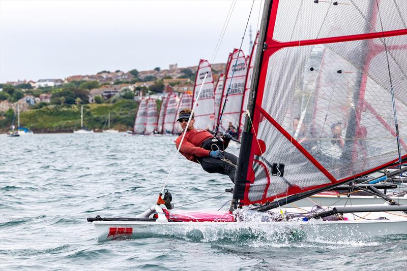 Andy Tarboton - Day 5 of the ACO 13th Musto Skiff 2024 Worlds at the WPNSA photo copyright Michael Oliver taken at Weymouth & Portland Sailing Academy and featuring the Musto Skiff class