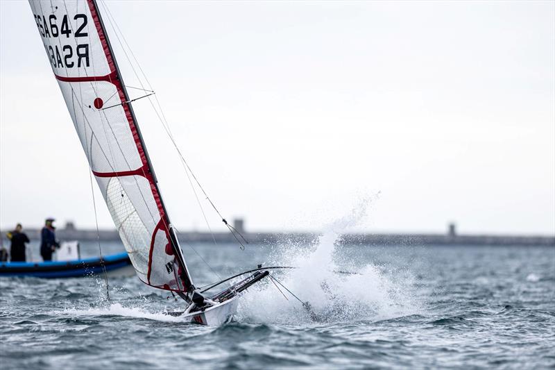 Euan Hurter - Day 5 of the ACO 13th Musto Skiff 2024 Worlds at the WPNSA photo copyright Michael Oliver taken at Weymouth & Portland Sailing Academy and featuring the Musto Skiff class