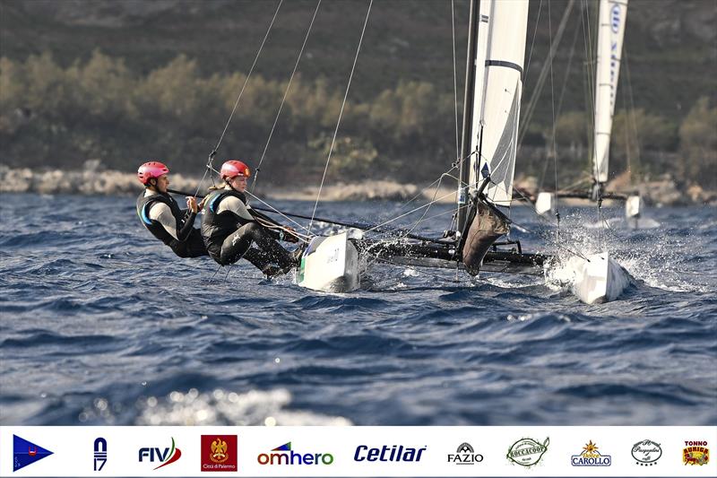 Brin Liddell and Rhianna Brown - Nacra 17 European Championships - photo © Salvatore Lopez