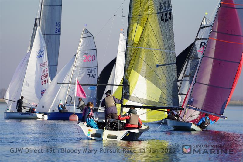 GJW Direct Bloody Mary 2025 photo copyright Simon Winkley Marine taken at Queen Mary Sailing Club and featuring the National 18 class