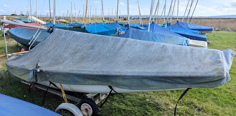 A boat stored with its mast down presents less windage  - photo © Mark Jardine