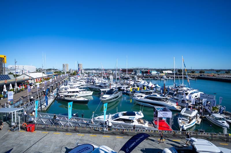 Part of the 1.3kms of floating exhibits at the 2025 Auckland Boat Show - photo © Marcus Brummel Photography