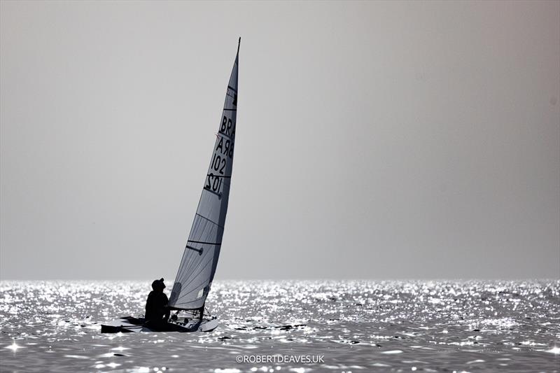 No wind on day 1 of the OK Dinghy Europeans in Palma photo copyright Robert Deaves / www.robertdeaves.uk taken at Real Club Náutico de Palma and featuring the OK class