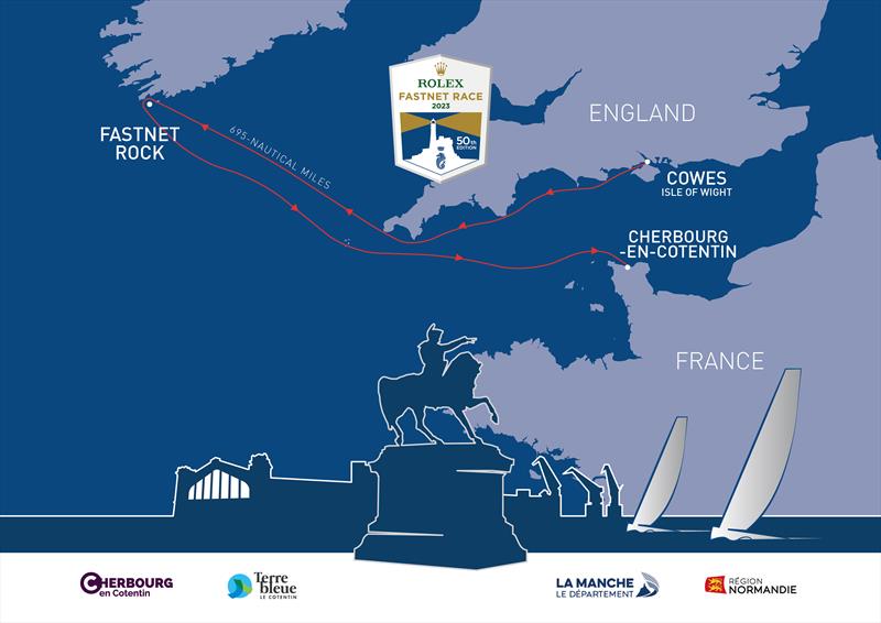 Rolex Fastnet Race 2023 course - photo © RORC