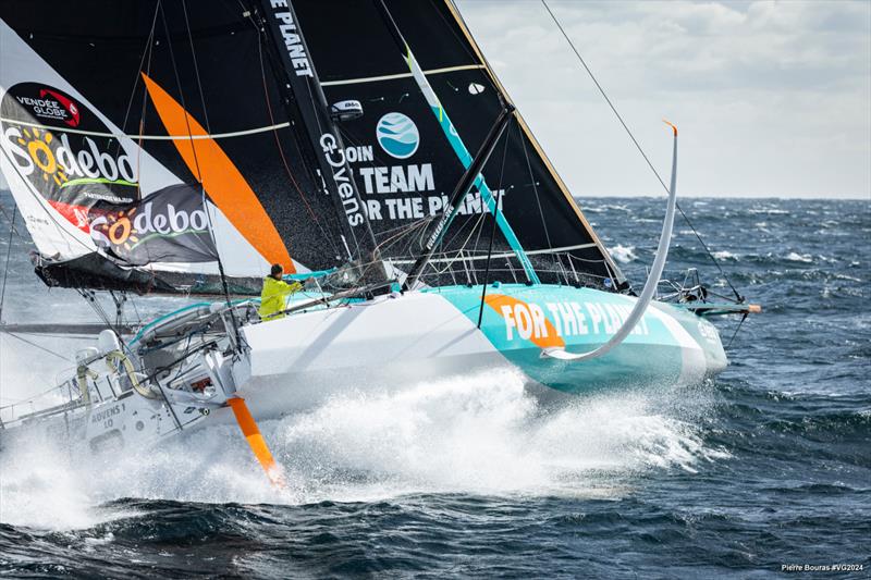 Sam Goodchild - Vulnerable - Vendee Globe - during training, on September 27, 2024 off Groix, France - photo © Pierre Bouras