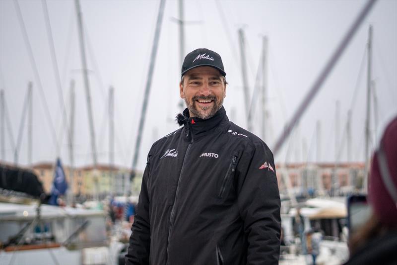 Team Malizia's Boris Herrmann moments docking off in Port Olona ahead of the Vendée Globe 2024-2025 - photo © Marie Lefloch / Team Malizia