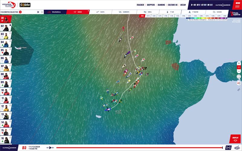 10th Vendée Globe Tracker - 13th November 2024 14:00 CET - photo © www.vendeeglobe.org/en/tracker